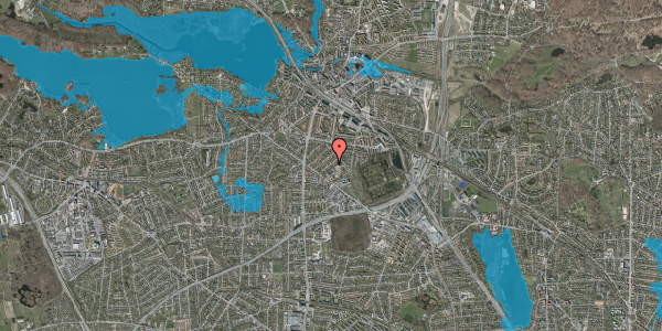 Oversvømmelsesrisiko fra vandløb på Humlevænget 11, 2800 Kongens Lyngby