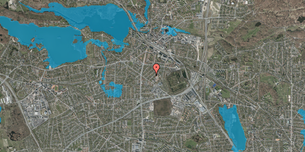 Oversvømmelsesrisiko fra vandløb på Humlevænget 12, 2800 Kongens Lyngby