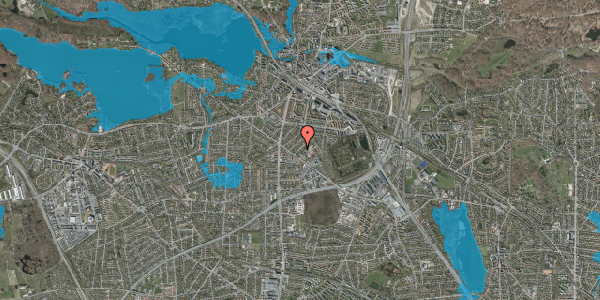 Oversvømmelsesrisiko fra vandløb på Humlevænget 19, 2800 Kongens Lyngby