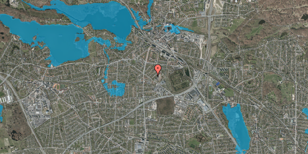 Oversvømmelsesrisiko fra vandløb på Humlevænget 21, 2800 Kongens Lyngby
