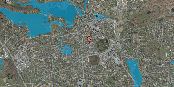 Oversvømmelsesrisiko fra vandløb på Humlevænget 22, 2800 Kongens Lyngby