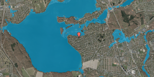 Oversvømmelsesrisiko fra vandløb på Kaningårdsvej 28, 2830 Virum