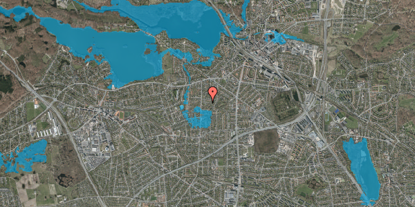Oversvømmelsesrisiko fra vandløb på Kikkerthøjen 10, 2800 Kongens Lyngby