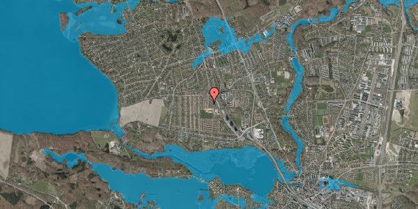 Oversvømmelsesrisiko fra vandløb på Kornbakken 19, 2830 Virum