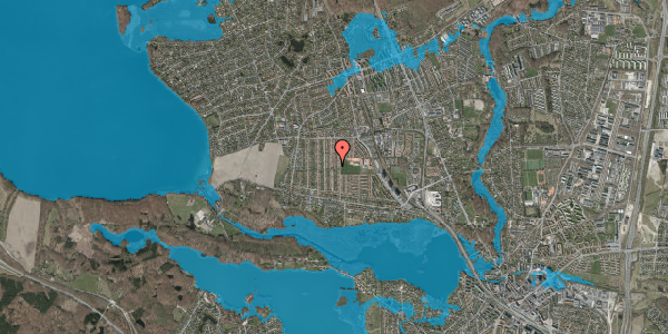 Oversvømmelsesrisiko fra vandløb på Kvædevej 50, 2830 Virum