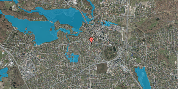 Oversvømmelsesrisiko fra vandløb på Kærmindevej 2, 2800 Kongens Lyngby