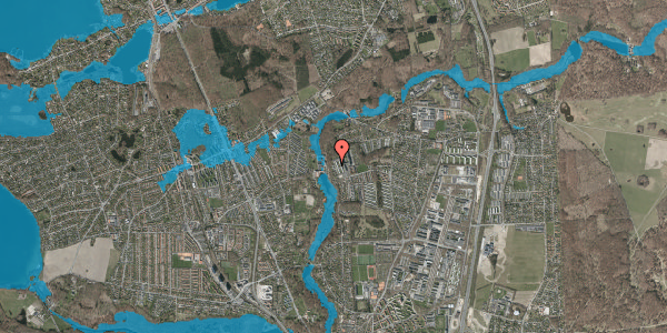 Oversvømmelsesrisiko fra vandløb på Mølleåparken 42, 2800 Kongens Lyngby
