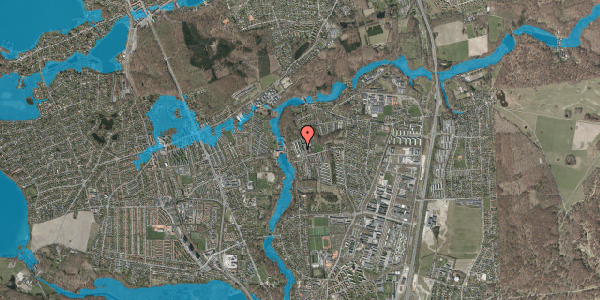 Oversvømmelsesrisiko fra vandløb på Mølleåparken 57, 1. m, 2800 Kongens Lyngby