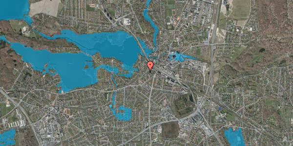Oversvømmelsesrisiko fra vandløb på Odinsvej 2A, 2800 Kongens Lyngby