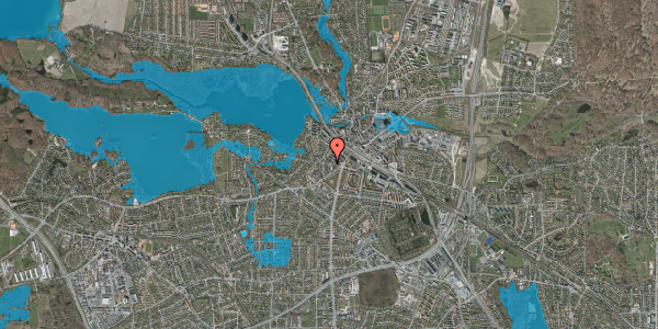 Oversvømmelsesrisiko fra vandløb på Odinsvej 8B, 2800 Kongens Lyngby