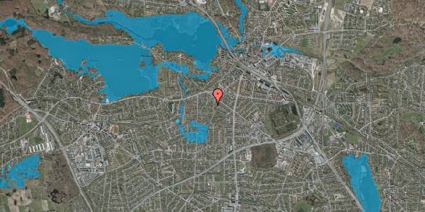 Oversvømmelsesrisiko fra vandløb på Plantagevej 16, 2800 Kongens Lyngby