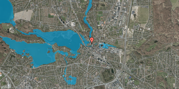 Oversvømmelsesrisiko fra vandløb på Rustenborgvej 2E, 2800 Kongens Lyngby