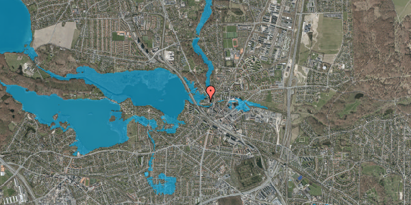Oversvømmelsesrisiko fra vandløb på Rustenborgvej 4A, 2800 Kongens Lyngby