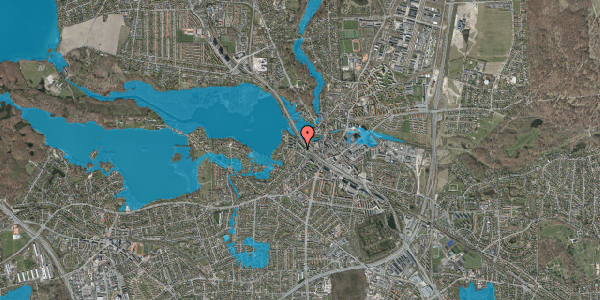 Oversvømmelsesrisiko fra vandløb på Rønne Alle 12, 1. d, 2800 Kongens Lyngby