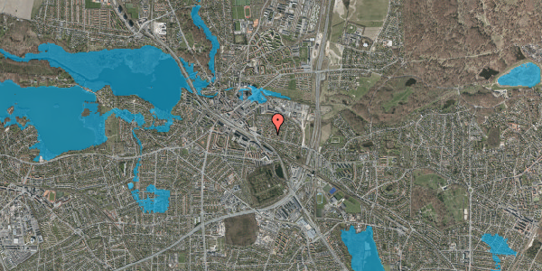 Oversvømmelsesrisiko fra vandløb på Rørdams Have 4, st. 3, 2800 Kongens Lyngby