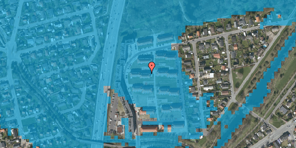 Oversvømmelsesrisiko fra vandløb på Brunevang 47, st. tv, 2610 Rødovre