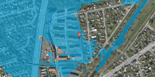 Oversvømmelsesrisiko fra vandløb på Brunevang 55, st. tv, 2610 Rødovre