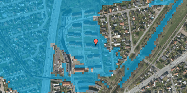 Oversvømmelsesrisiko fra vandløb på Brunevang 57, 1. th, 2610 Rødovre