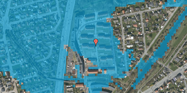 Oversvømmelsesrisiko fra vandløb på Brunevang 63, 1. th, 2610 Rødovre