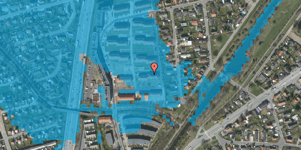 Oversvømmelsesrisiko fra vandløb på Brunevang 73, 1. th, 2610 Rødovre