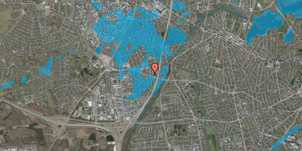 Oversvømmelsesrisiko fra vandløb på Hvidsværmervej 27B, 2610 Rødovre