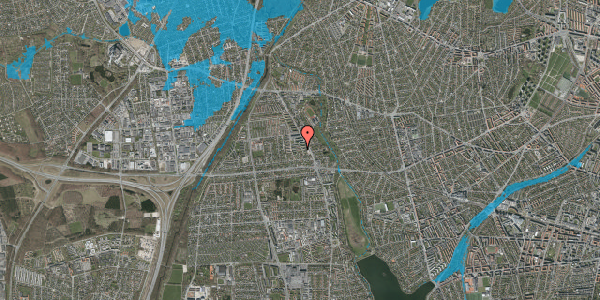 Oversvømmelsesrisiko fra vandløb på Juelsmindevej 11, 2610 Rødovre