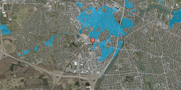 Oversvømmelsesrisiko fra vandløb på Krogsbækvej 58, 2610 Rødovre