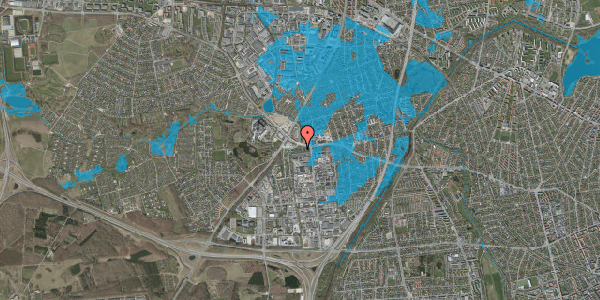 Oversvømmelsesrisiko fra vandløb på Krogsbækvej 66, 2610 Rødovre