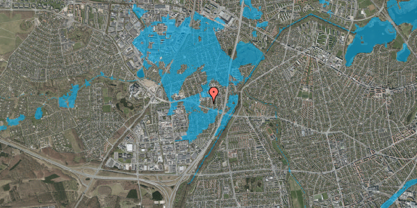 Oversvømmelsesrisiko fra vandløb på Resenbrovej 7, 2610 Rødovre