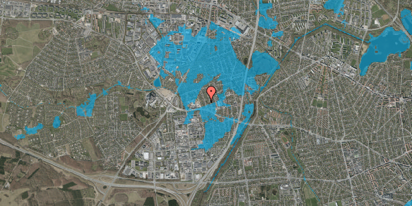 Oversvømmelsesrisiko fra vandløb på Røngård Alle 10, 2610 Rødovre