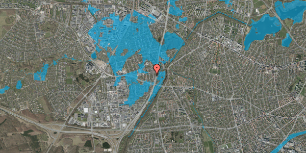 Oversvømmelsesrisiko fra vandløb på Sommerfuglevej 10, 2610 Rødovre