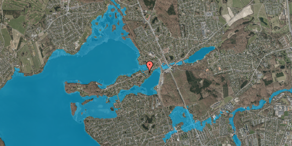 Oversvømmelsesrisiko fra vandløb på Dronninggårds Alle 41, 2840 Holte