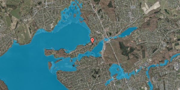 Oversvømmelsesrisiko fra vandløb på Dronninggårds Alle 57, 2840 Holte