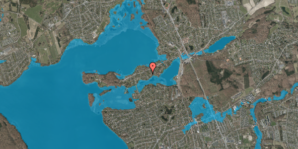 Oversvømmelsesrisiko fra vandløb på Skovmindevej 14, 2840 Holte
