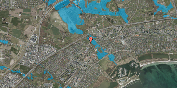 Oversvømmelsesrisiko fra vandløb på Tranedalen 13, 2635 Ishøj