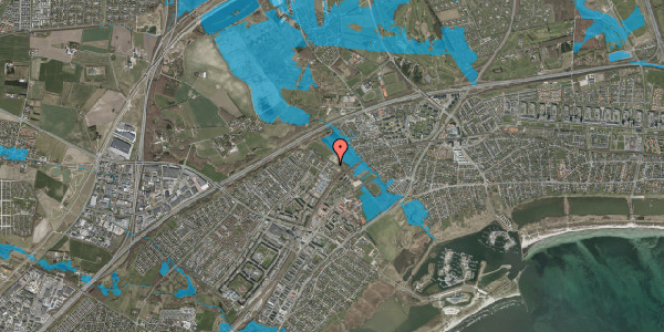 Oversvømmelsesrisiko fra vandløb på Tranedalen 14, 2635 Ishøj