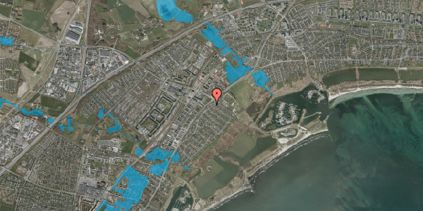 Oversvømmelsesrisiko fra vandløb på Tranegilde Strandvej 22, 2635 Ishøj