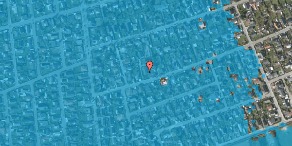 Oversvømmelsesrisiko fra vandløb på Jerslev Alle 46B, 2770 Kastrup