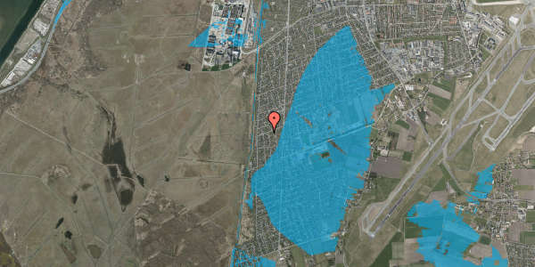 Oversvømmelsesrisiko fra vandløb på Nubiensvej 13, 2770 Kastrup