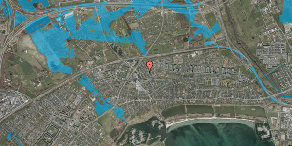 Oversvømmelsesrisiko fra vandløb på Egernbo 37, 2665 Vallensbæk Strand