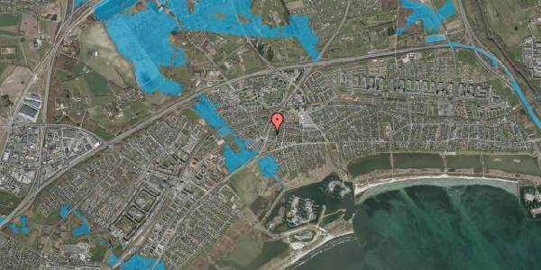 Oversvømmelsesrisiko fra vandløb på Frydendalsvej 5, 2665 Vallensbæk Strand