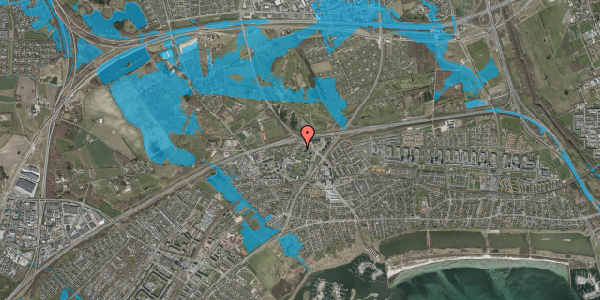 Oversvømmelsesrisiko fra vandløb på Gammelgårds Alle 27, 2. 26, 2665 Vallensbæk Strand
