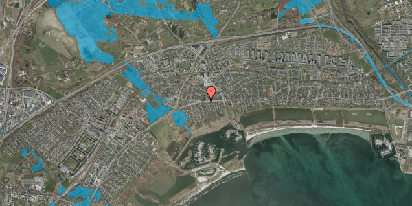 Oversvømmelsesrisiko fra vandløb på Vallensbæk Strandvej 245, 2665 Vallensbæk Strand