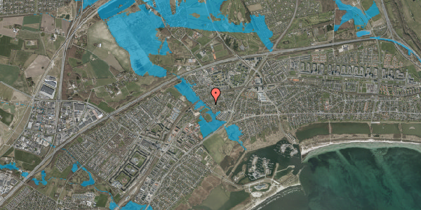 Oversvømmelsesrisiko fra vandløb på Gaunøvej 23, 2665 Vallensbæk Strand