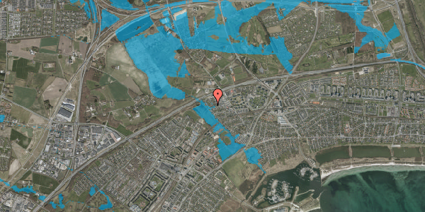 Oversvømmelsesrisiko fra vandløb på Gjeddesdalvej 3, 2665 Vallensbæk Strand
