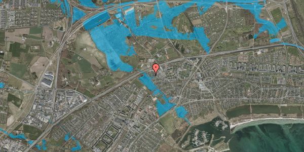 Oversvømmelsesrisiko fra vandløb på Gjeddesdalvej 5, 2665 Vallensbæk Strand