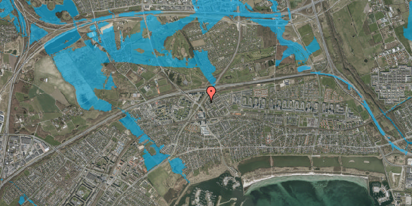 Oversvømmelsesrisiko fra vandløb på Hasselbo 3, 2665 Vallensbæk Strand