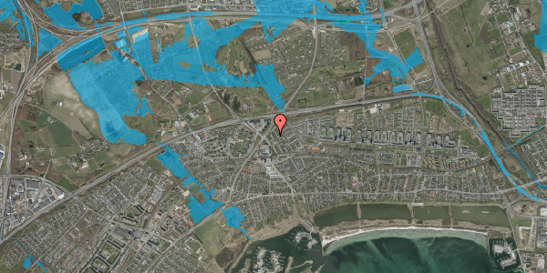 Oversvømmelsesrisiko fra vandløb på Hasselbo 15, 2665 Vallensbæk Strand