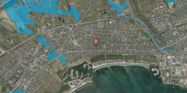 Oversvømmelsesrisiko fra vandløb på Hyttelunden 6, 2665 Vallensbæk Strand