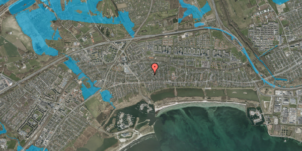 Oversvømmelsesrisiko fra vandløb på Hyttesvinget 35, 2665 Vallensbæk Strand